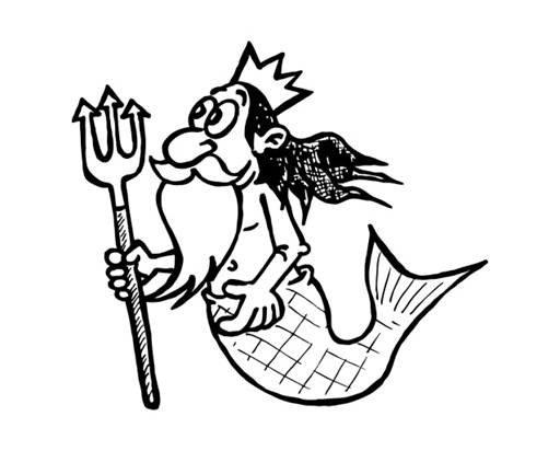 Printy 4924 Tauchstempel 10 Taucherstempel Motiv Neptun SCHWARZ BLAU